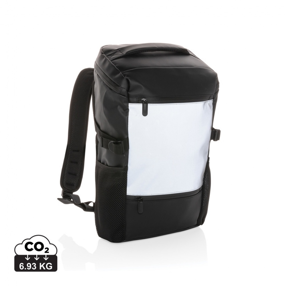 Logotrade promotional merchandise picture of: PU high visibility easy access 15.6" laptop backpack