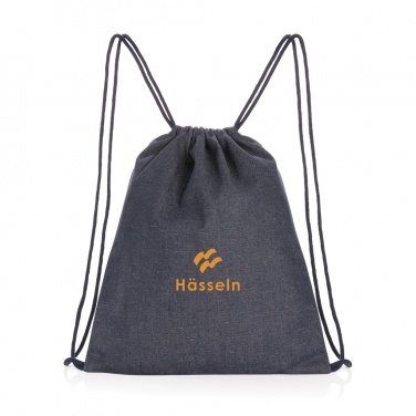 Logo trade advertising products image of: Impact AWARE™ recycled denim drawstring backpack