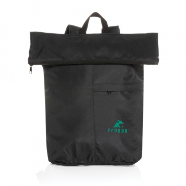 Logo trade corporate gift photo of: Dillon AWARE™ RPET lightweight foldable backpack