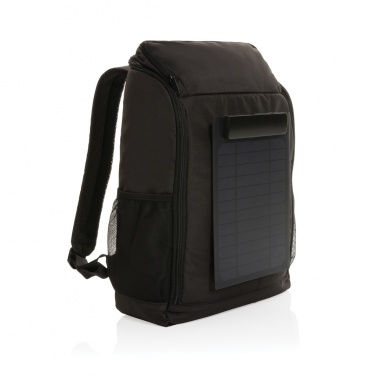 Logotrade promotional merchandise image of: Pedro AWARE™ RPET deluxe backpack with 5W solar panel