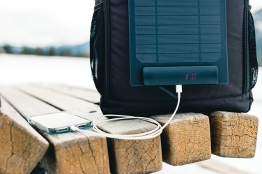 Logotrade promotional giveaways photo of: Pedro AWARE™ RPET deluxe backpack with 5W solar panel
