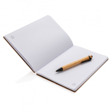Logo trade promotional item photo of: A5 Bamboo notebook & pen set