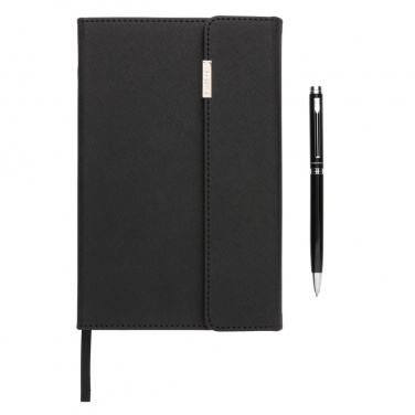 Logo trade promotional products picture of: Swiss Peak deluxe A5 notebook and pen set