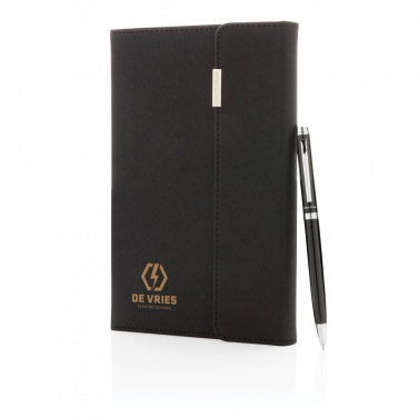 Logotrade promotional products photo of: Swiss Peak deluxe A5 notebook and pen set