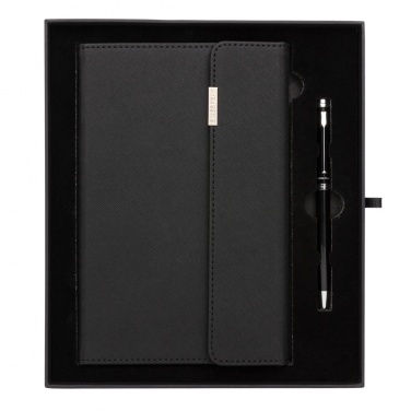 Logo trade promotional products picture of: Swiss Peak deluxe A5 notebook and pen set