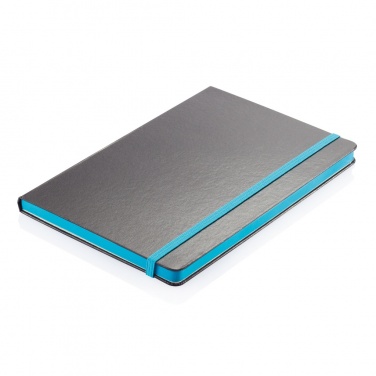 Logotrade promotional merchandise photo of: Deluxe hardcover A5 notebook with coloured side