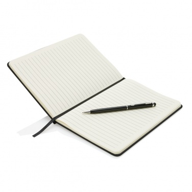 Logo trade advertising product photo of: Standard hardcover PU A5 notebook with stylus pen