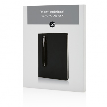 Logotrade promotional item picture of: Standard hardcover PU A5 notebook with stylus pen