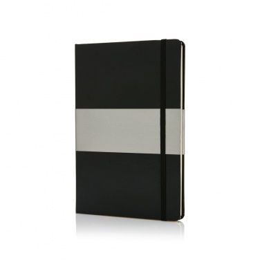 Logo trade corporate gifts image of: Deluxe hardcover A5 notebook
