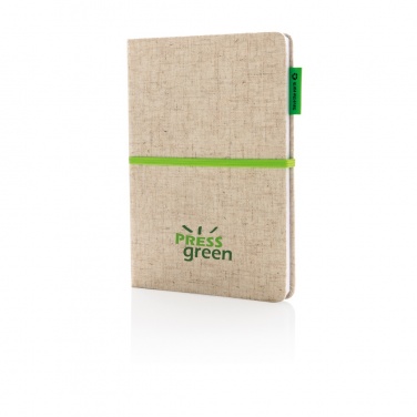 Logo trade promotional products picture of: A5 jute notebook