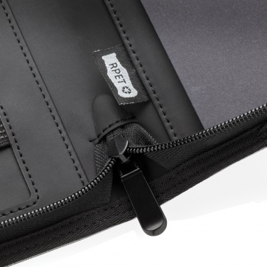 Logo trade business gifts image of: Air 5W wireless charging portfolio A4 w/ 5000 mAh powerbank