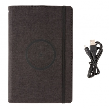 Logotrade corporate gift picture of: Air 5W wireless charging refillable journal cover A5