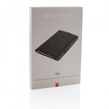 Logo trade promotional gifts picture of: Air 5W wireless charging refillable journal cover A5