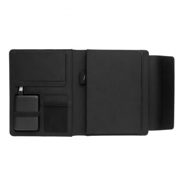 Logotrade promotional gift image of: Fiko wireless charging A5 portfolio with powerbank