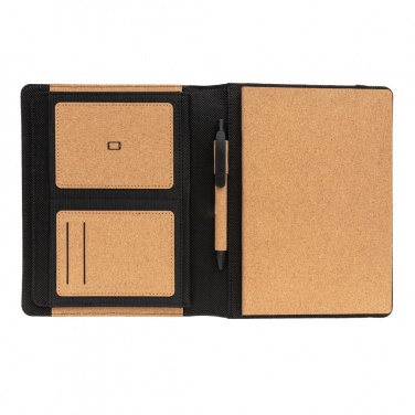 Logo trade promotional merchandise picture of: Deluxe cork portfolio A5 with pen