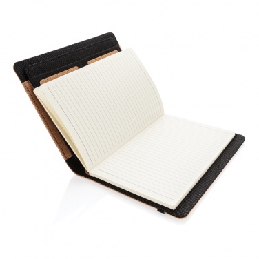 Logo trade promotional merchandise image of: Deluxe cork portfolio A5 with pen
