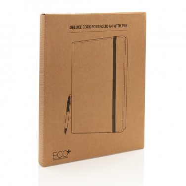 Logotrade promotional giveaways photo of: Deluxe cork portfolio A4 with pen