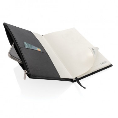 Logotrade advertising product picture of: Swiss Peak A5 PU notebook with zipper pocket