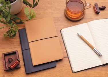 Logo trade promotional items picture of: Modern deluxe softcover A5 notebook