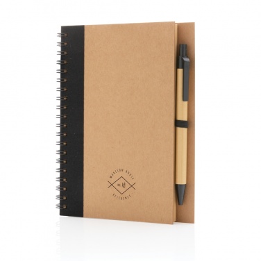 Logotrade corporate gifts photo of: Kraft spiral notebook with pen