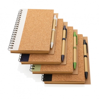 Logotrade promotional gift picture of: Cork spiral notebook with pen