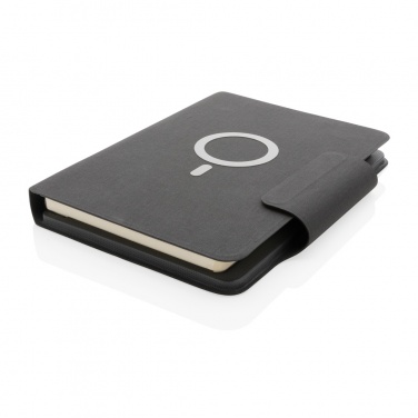 Logo trade corporate gifts picture of: Artic Magnetic 10W wireless charging A5 notebook