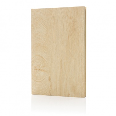 Logo trade promotional gifts image of: Kavana wood print A5 notebook