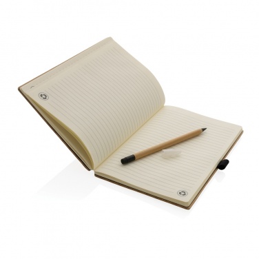 Logotrade advertising product picture of: Bamboo notebook and infinity pencil set