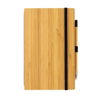 Logo trade corporate gifts picture of: Bamboo notebook and infinity pencil set