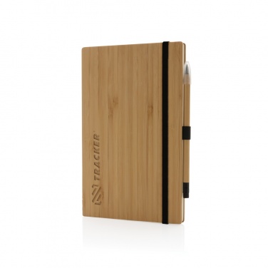 Logo trade corporate gifts picture of: Bamboo notebook and infinity pencil set