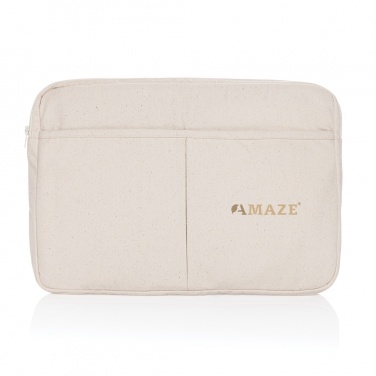 Logo trade promotional gift photo of: Laluka AWARE™ recycled cotton 15.6 inch laptop sleeve