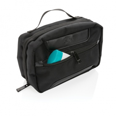 Logo trade advertising product photo of: Swiss Peak AWARE™ RPET Voyager toiletry bag