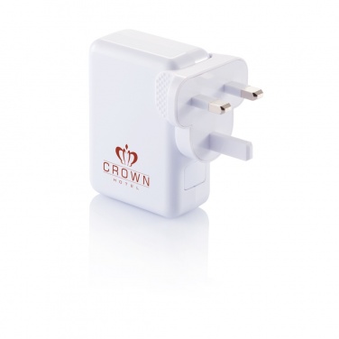 Logo trade advertising product photo of: Travel plug with 4 USB ports