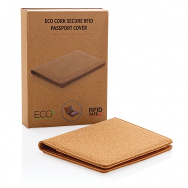 Logo trade promotional merchandise picture of: Cork secure RFID passport cover
