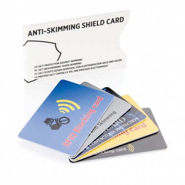 Logotrade promotional merchandise image of: Anti-skimming RFID shield card with active jamming chip