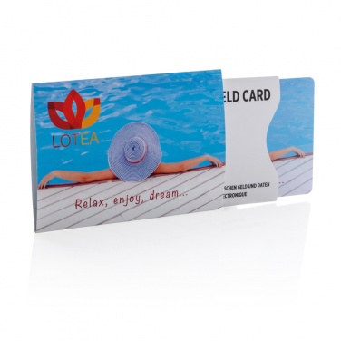 Logo trade promotional items image of: Anti-skimming RFID shield card with active jamming chip