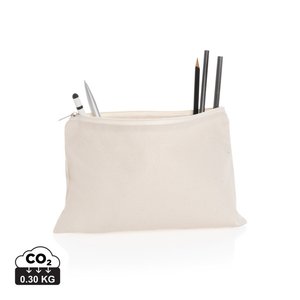 Logo trade business gift photo of: Impact Aware™ 285 gsm rcanvas pencil case undyed