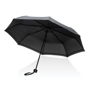 Logo trade business gifts image of: 20.5"Impact AWARE™ RPET 190T pongee mini reflective umbrella