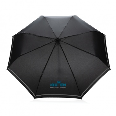 Logo trade promotional products image of: 20.5"Impact AWARE™ RPET 190T pongee mini reflective umbrella