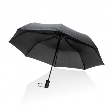 Logo trade promotional products image of: 21" Impact AWARE™ RPET 190T mini auto open umbrella
