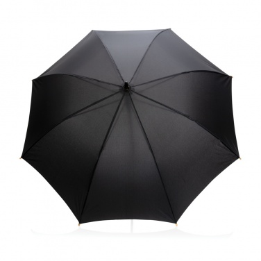 Logotrade corporate gift image of: 23" Impact AWARE™ RPET 190T auto open bamboo umbrella