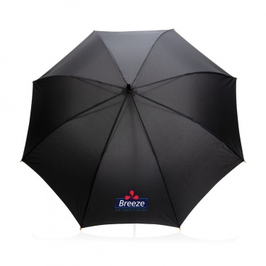 Logo trade advertising products picture of: 23" Impact AWARE™ RPET 190T auto open bamboo umbrella
