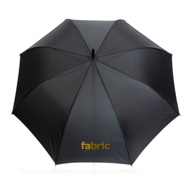Logo trade corporate gifts image of: 27" Impact AWARE™ RPET 190T auto open bamboo umbrella