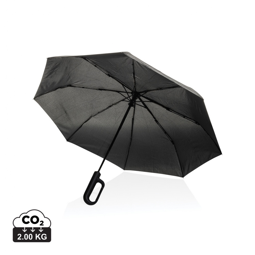 Logotrade promotional merchandise picture of: Yara 21" AWARE™ RPET solid colour umbrella with carabiner