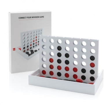 Logo trade promotional giveaways picture of: Connect four wooden game