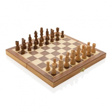 Logo trade promotional giveaways picture of: Luxury wooden foldable chess set