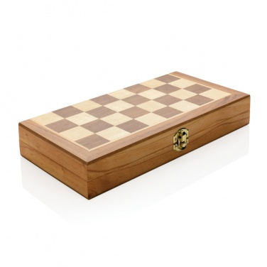 Logotrade advertising products photo of: Luxury wooden foldable chess set