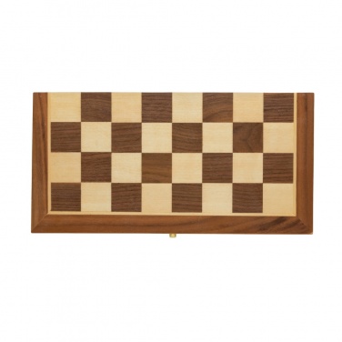 Logo trade promotional merchandise photo of: Luxury wooden foldable chess set