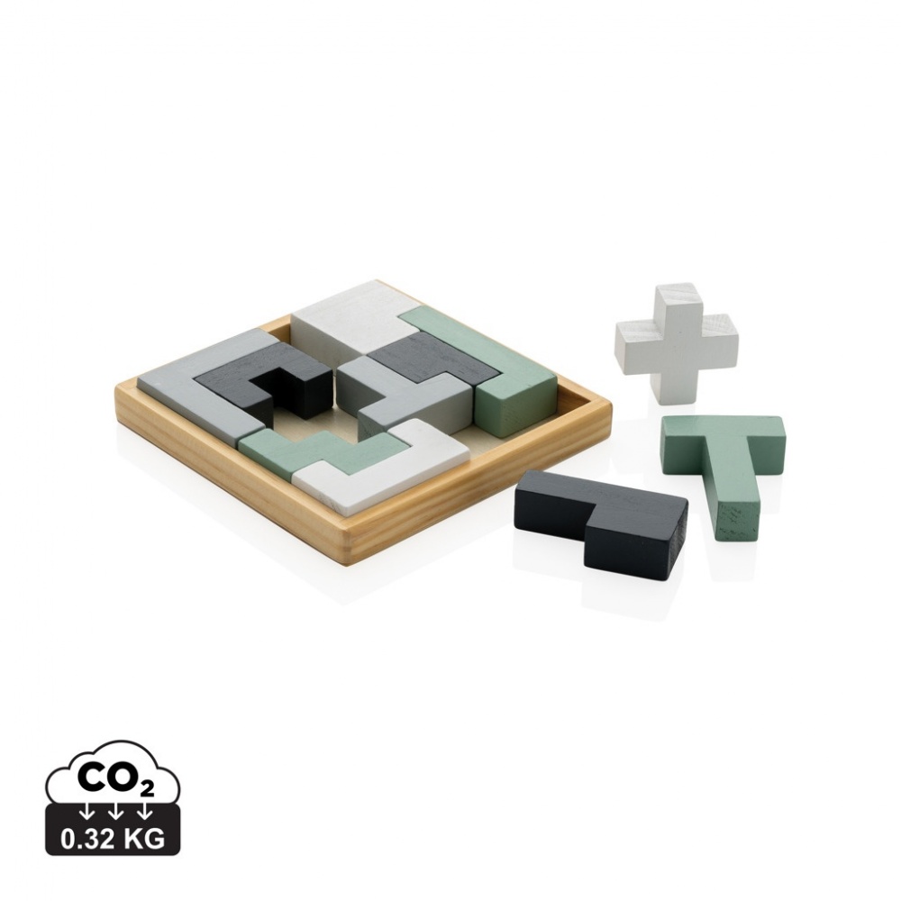 Logo trade business gift photo of: Cree wooden puzzle
