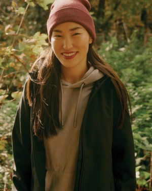 Logo trade corporate gifts image of: Iqoniq Makalu women recycled polyester soft shell jacket